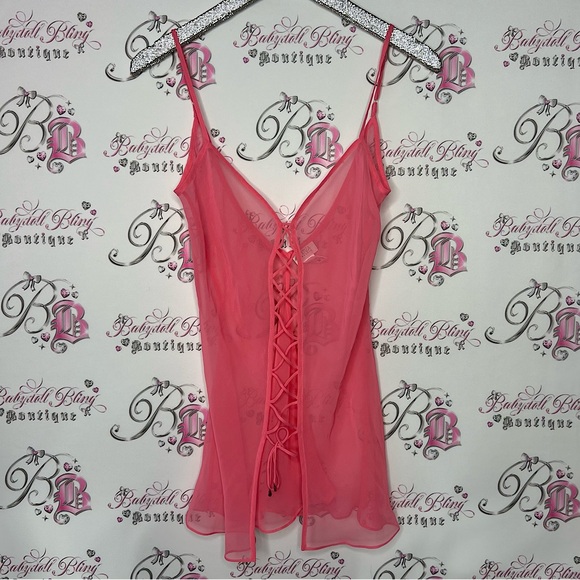 La SENZA Other - La senza dress sparkly rhinestone jewel lace up ties corset front sexy glitter